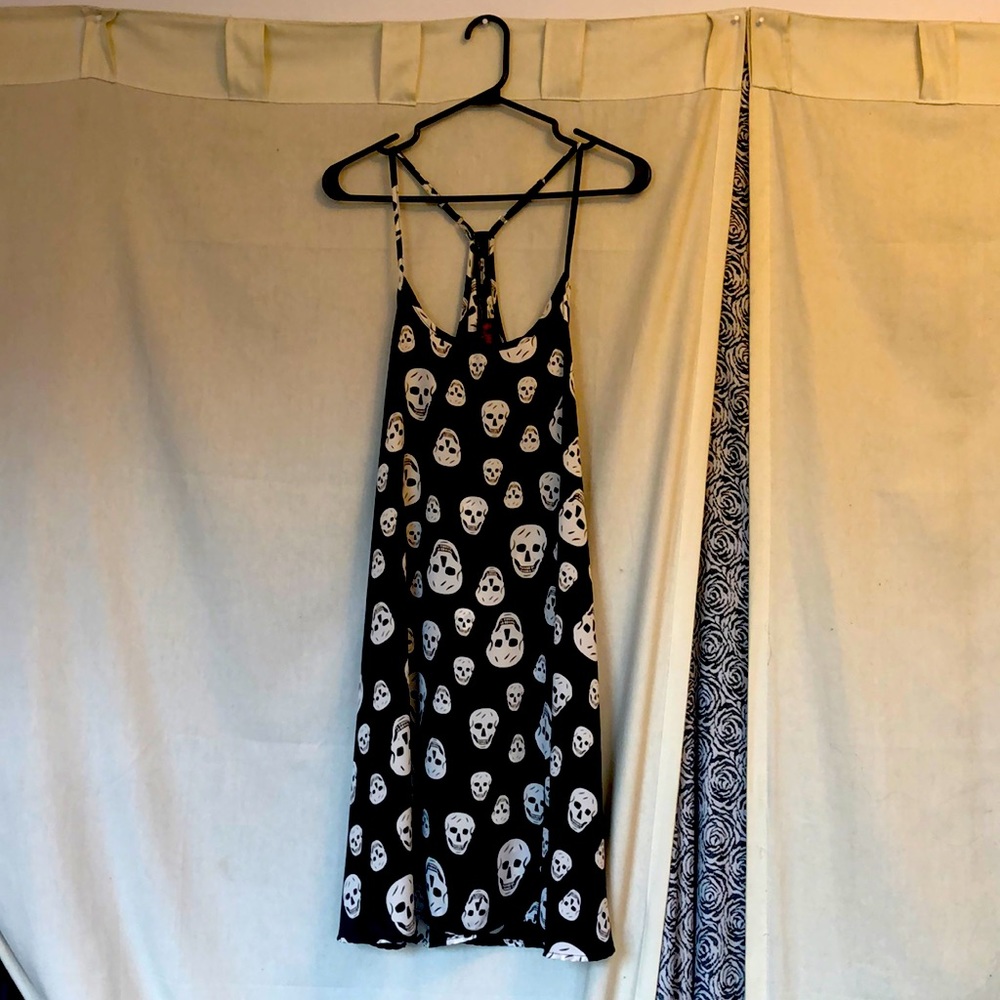 Light airy black skull dress